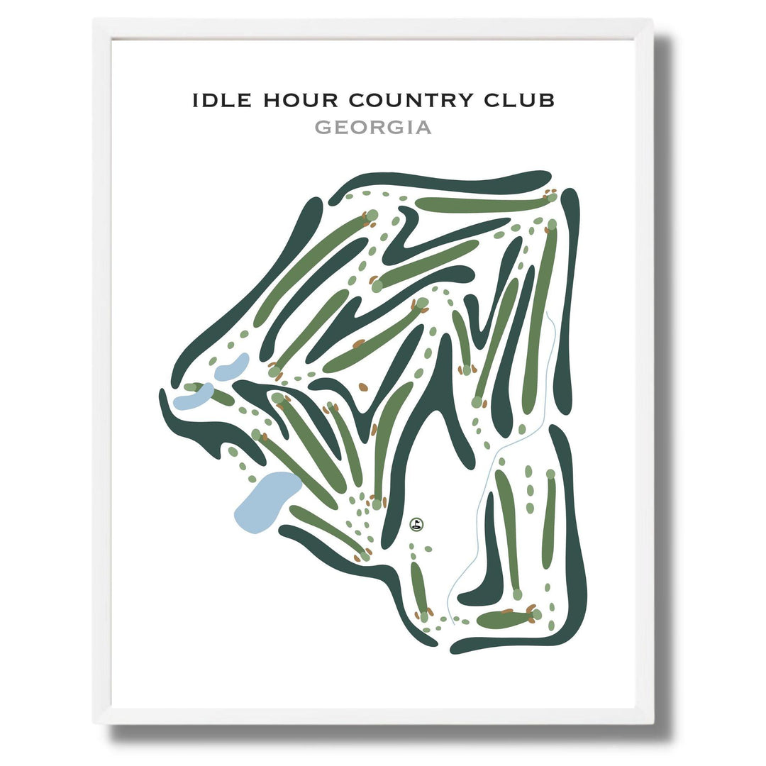 Idle Hour Country Club, Georgia - Printed Golf Courses - Golf Course Prints