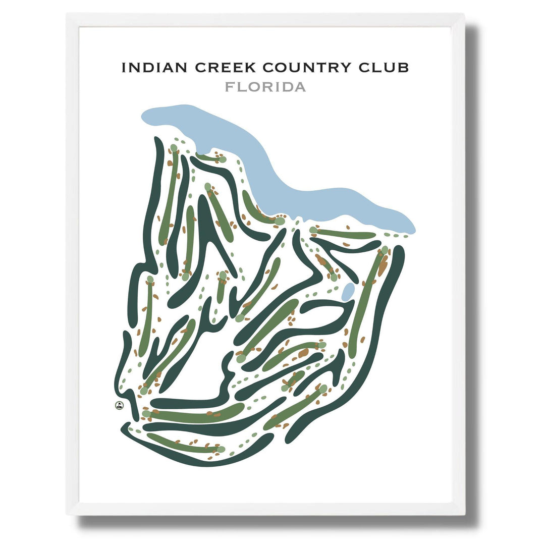 Indian Creek Country Club, Florida - Printed Golf Courses - Golf Course Prints