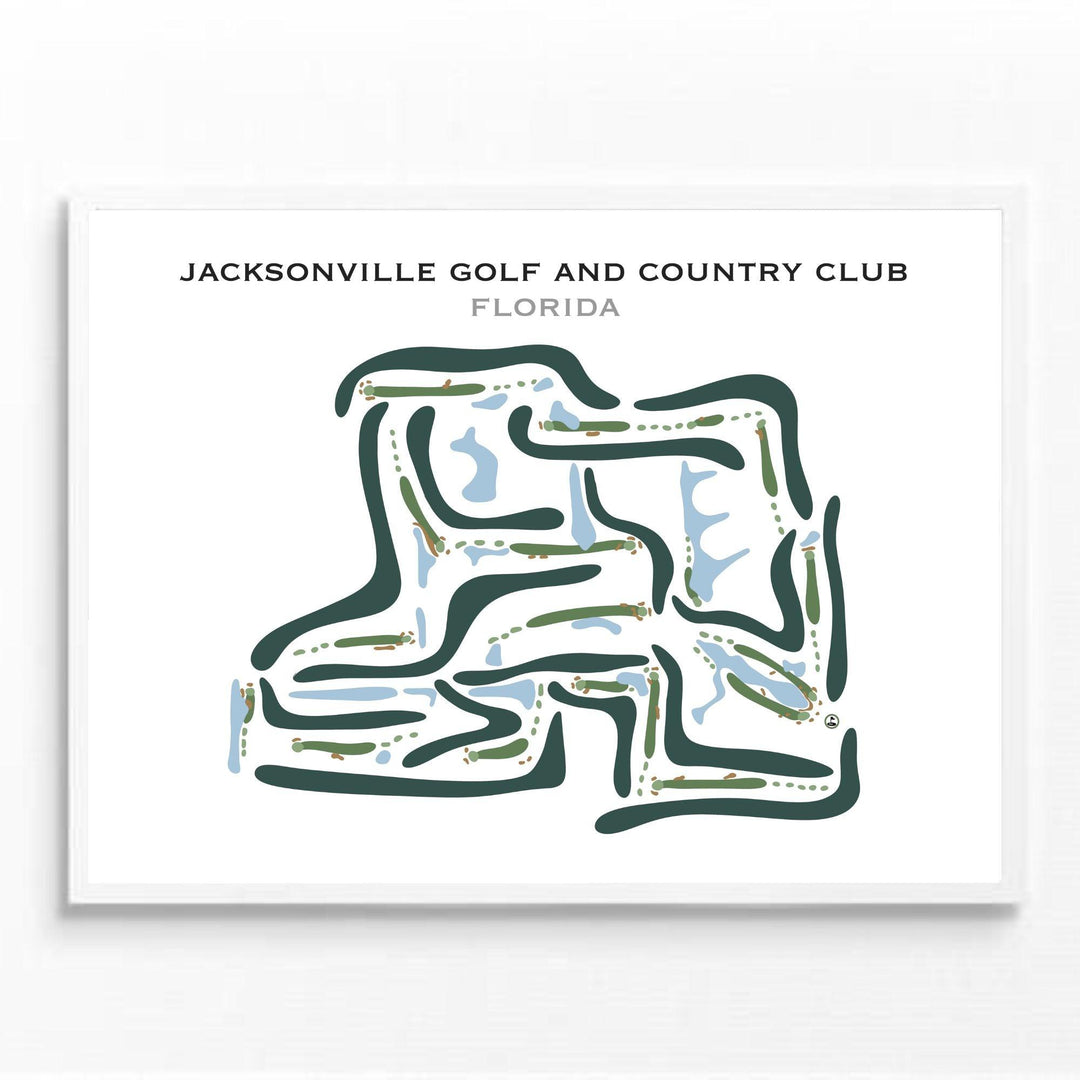 Jacksonville Golf & Country Club, Florida - Printed Golf Courses - Golf Course Prints