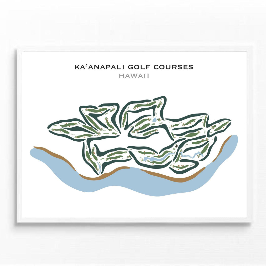 Ka'anapali Golf Courses, Hawaii - Printed Golf Courses - Golf Course Prints