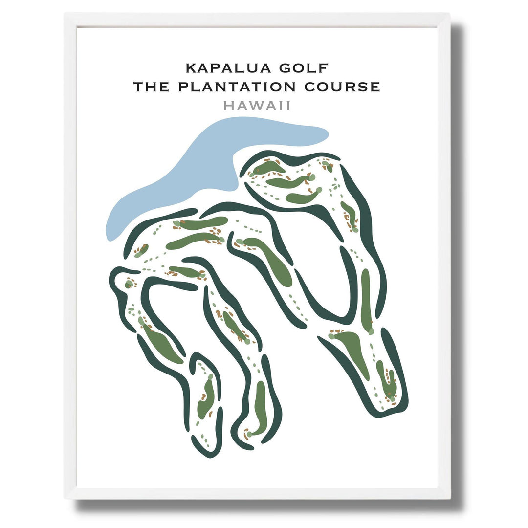 Kapalua Golf , The Plantation Course, Hawaii - Printed Golf Courses - Golf Course Prints