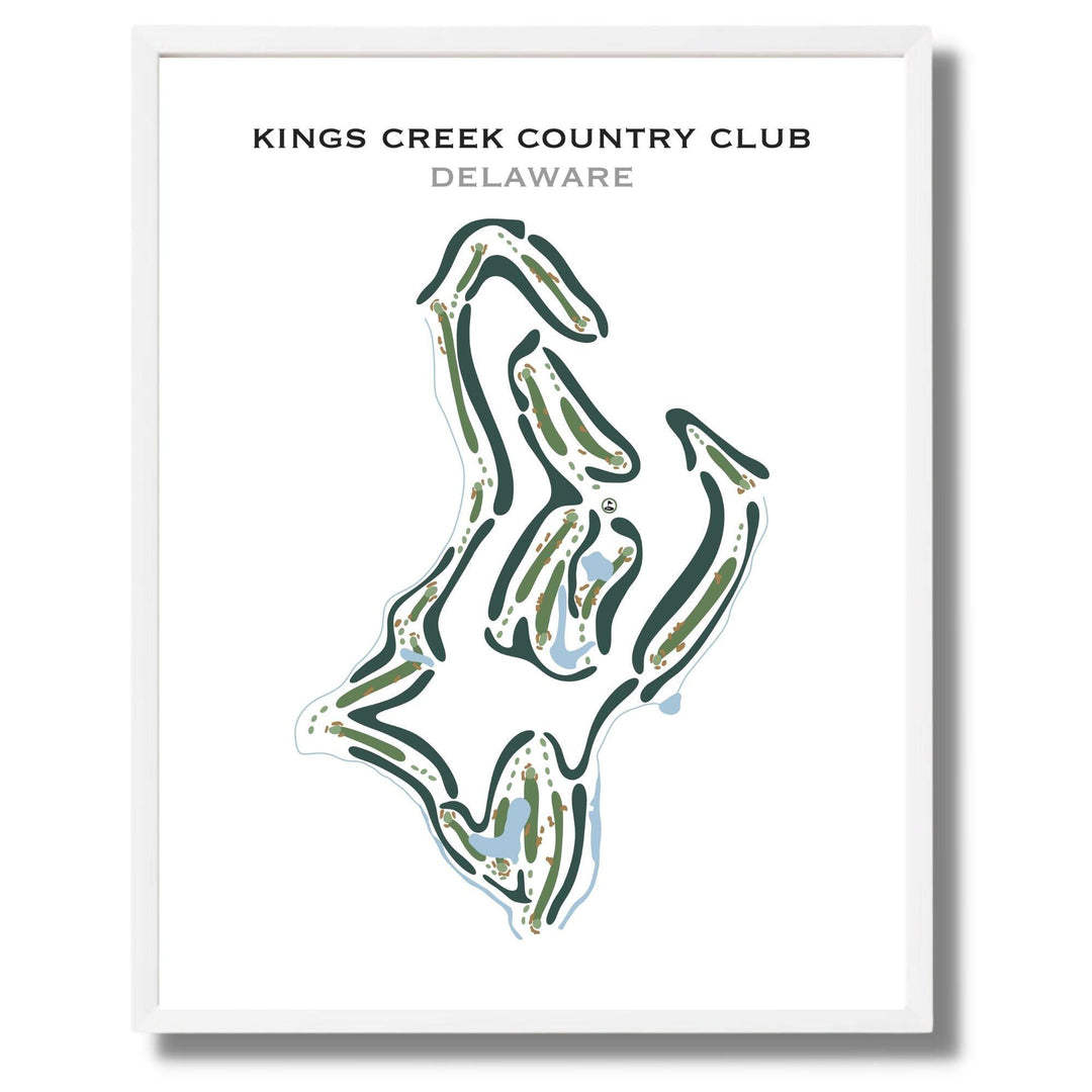 Kings Creek Country Club, Delaware - Printed Golf Courses - Golf Course Prints