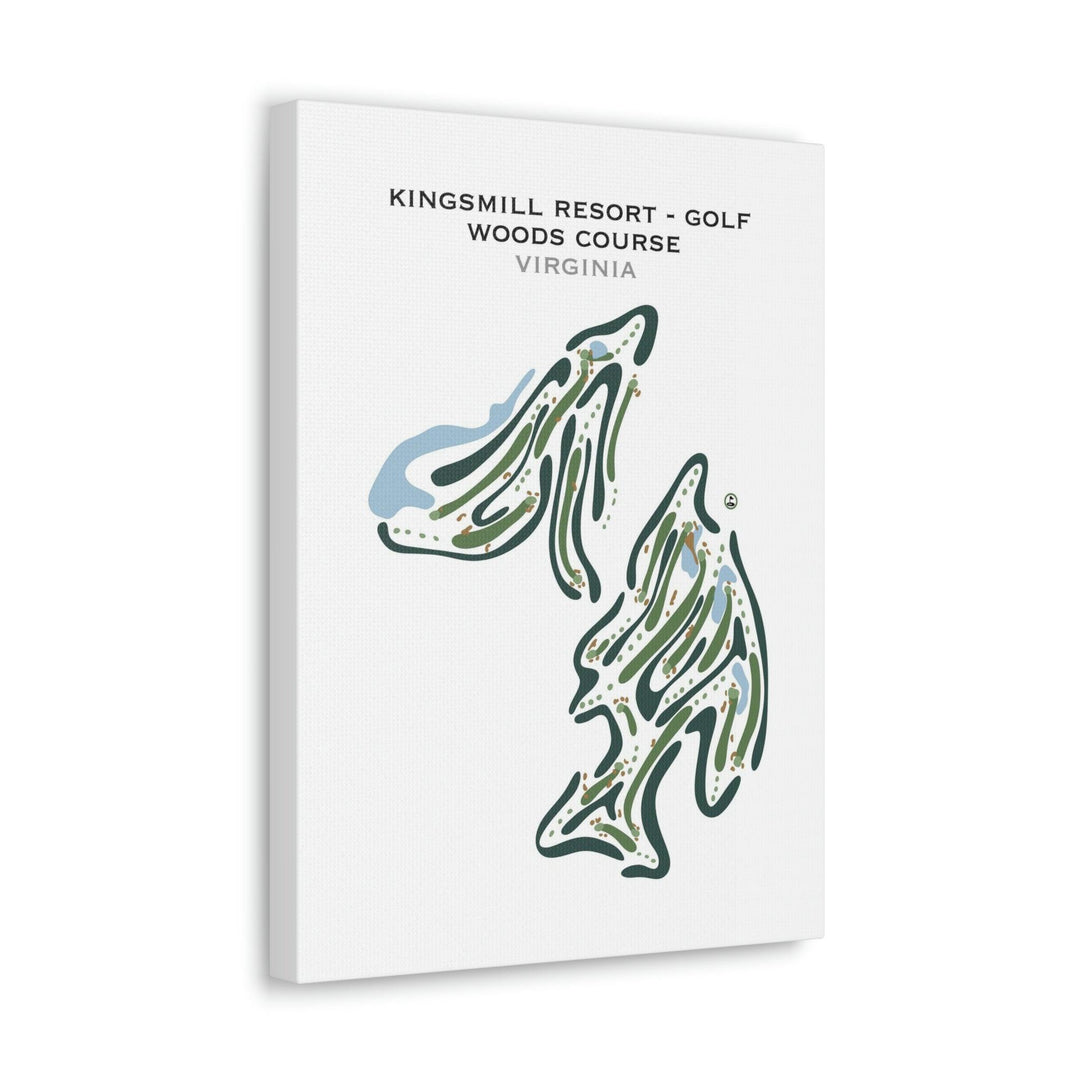 Kingsmill Resort - Golf Woods Course, Virginia - Printed Golf Courses - Golf Course Prints