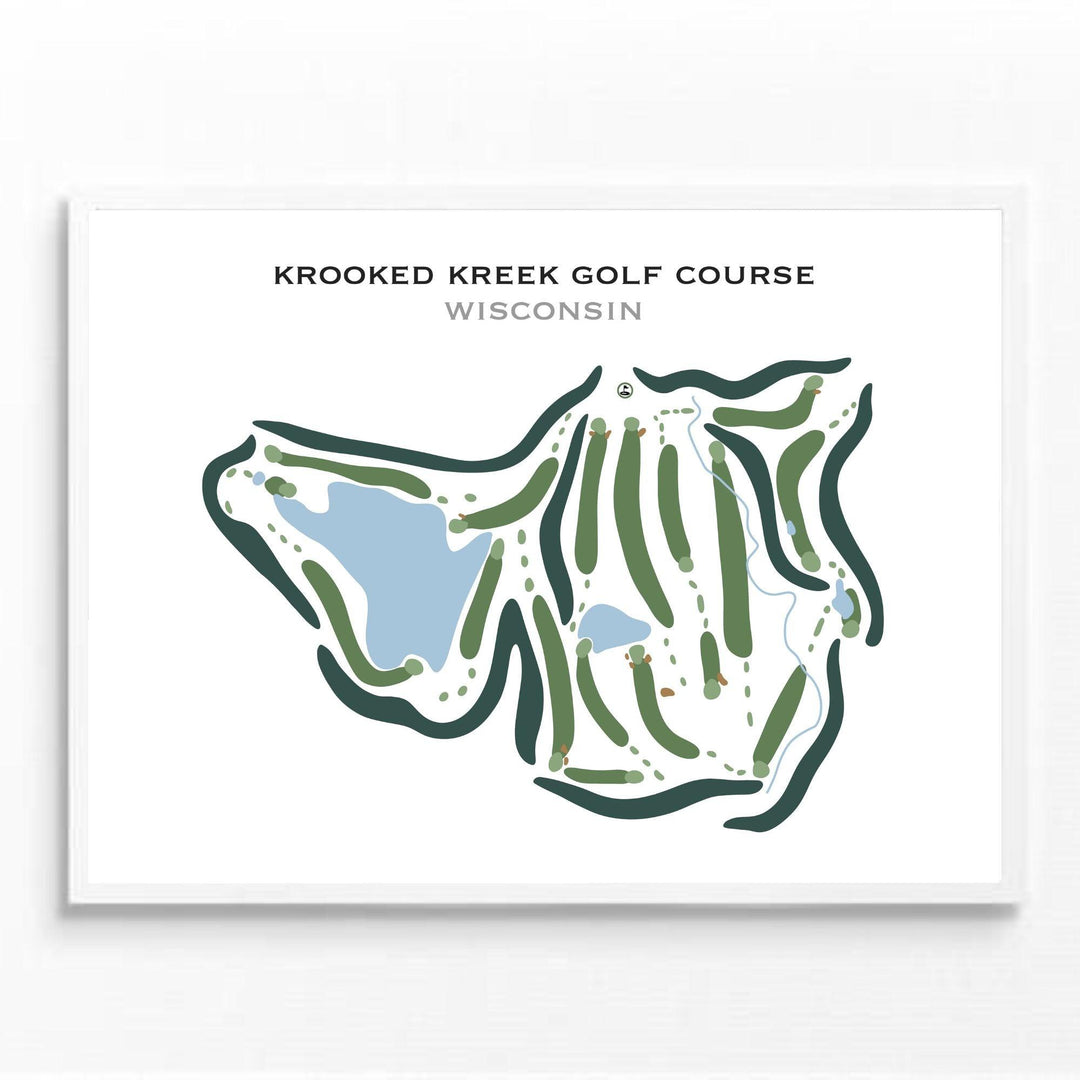 Krooked Kreek Golf Course, Wisconsin - Printed Golf Courses - Golf Course Prints