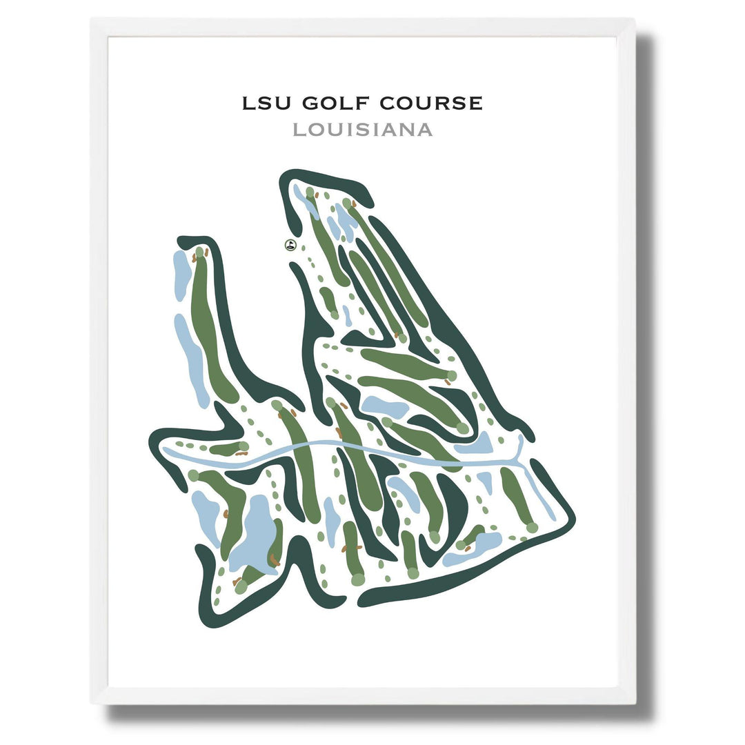 LSU Golf Course, Louisiana - Printed Golf Courses - Golf Course Prints