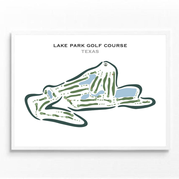Lake Park Golf Course, Texas - Printed Golf Courses - Golf Course Prints