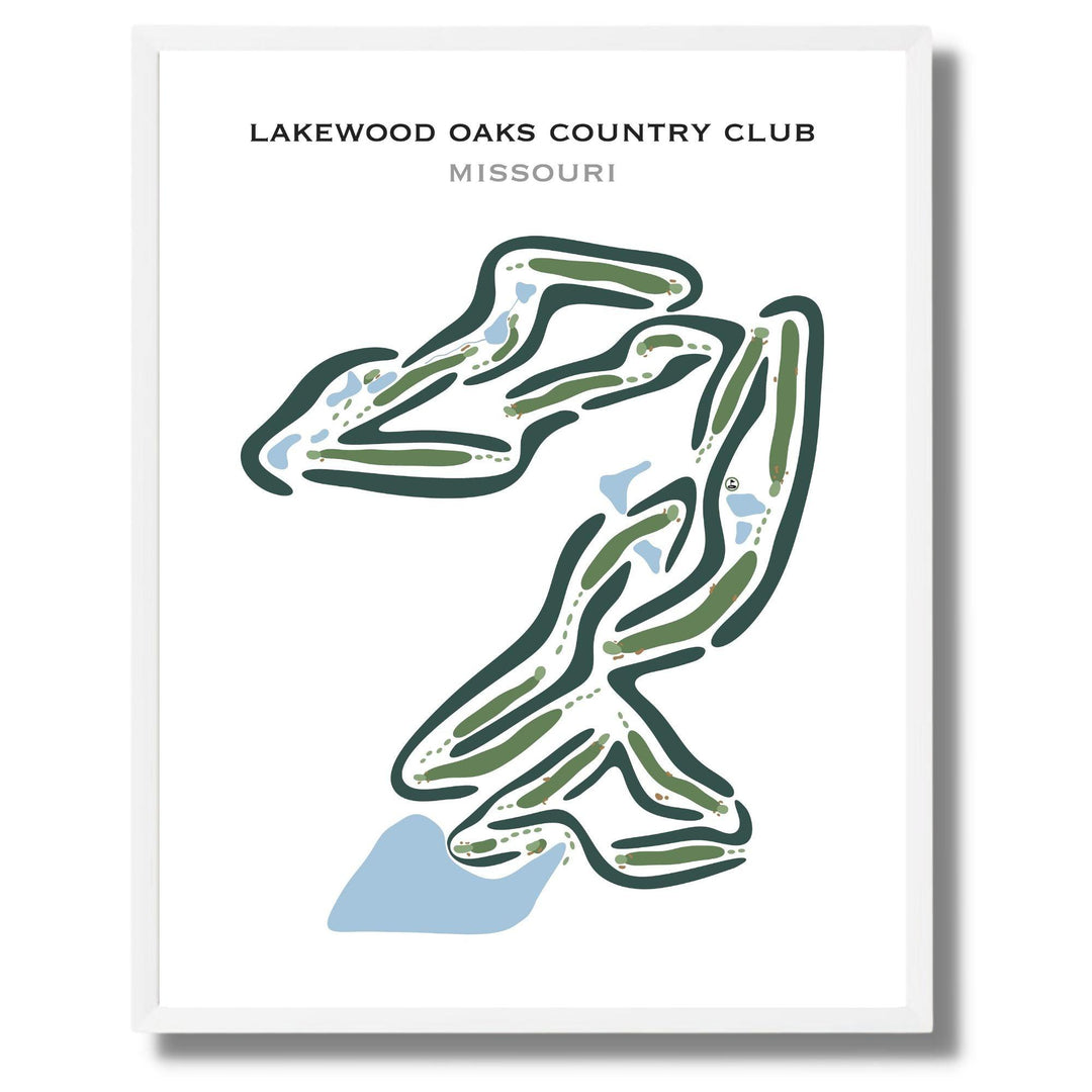 Lakewood Oaks Country Club, Missouri - Printed Golf Courses - Golf Course Prints