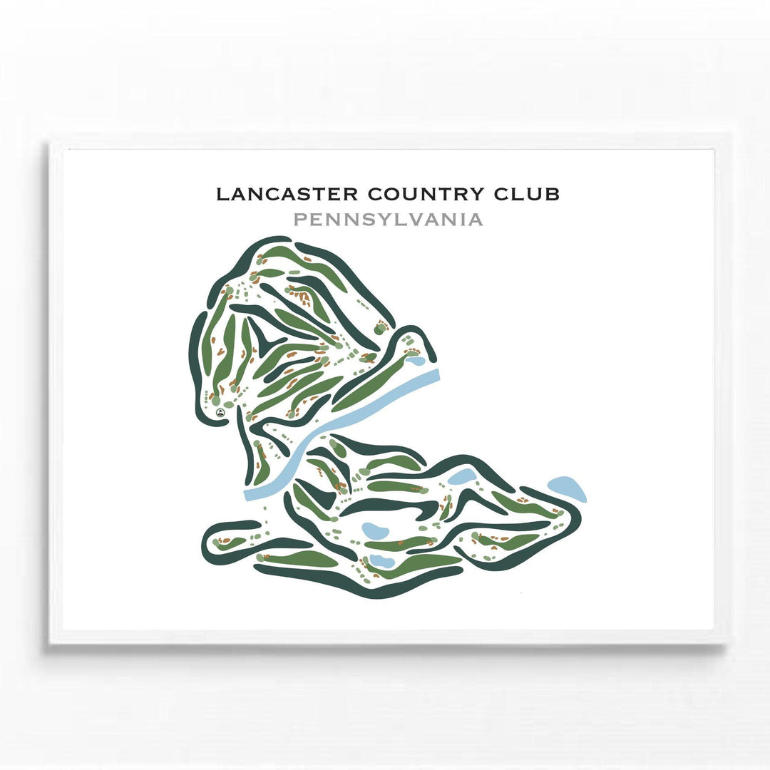Lancaster Country Club, Pennsylvania - Printed Golf Courses - Golf Course Prints