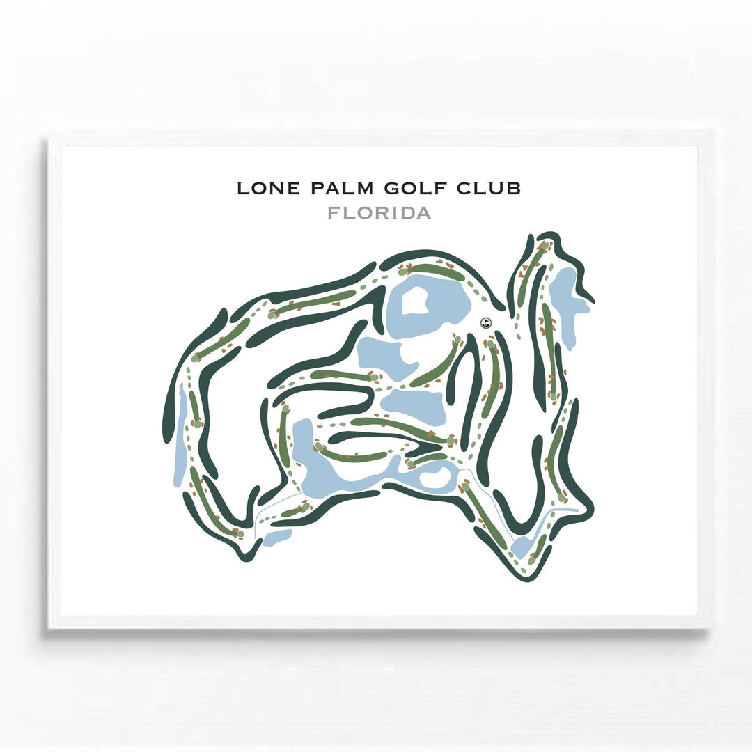 Lone Palm Golf Club, Florida - Printed Golf Courses - Golf Course Prints