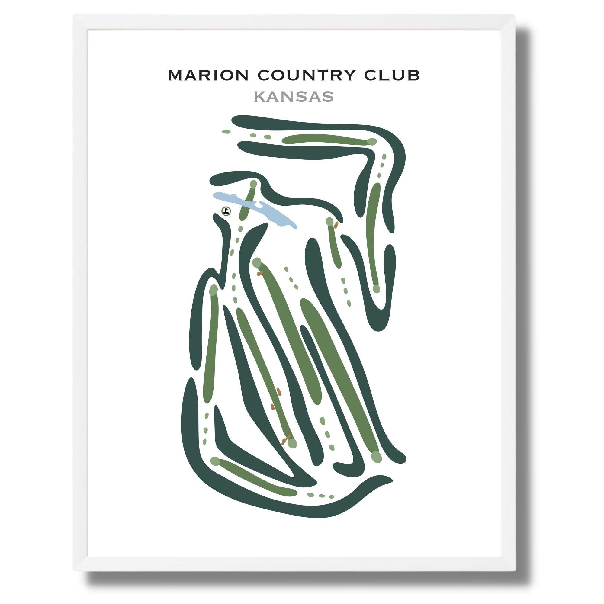 Buy the best printed golf course Marion Country Club, Kansas Golf
