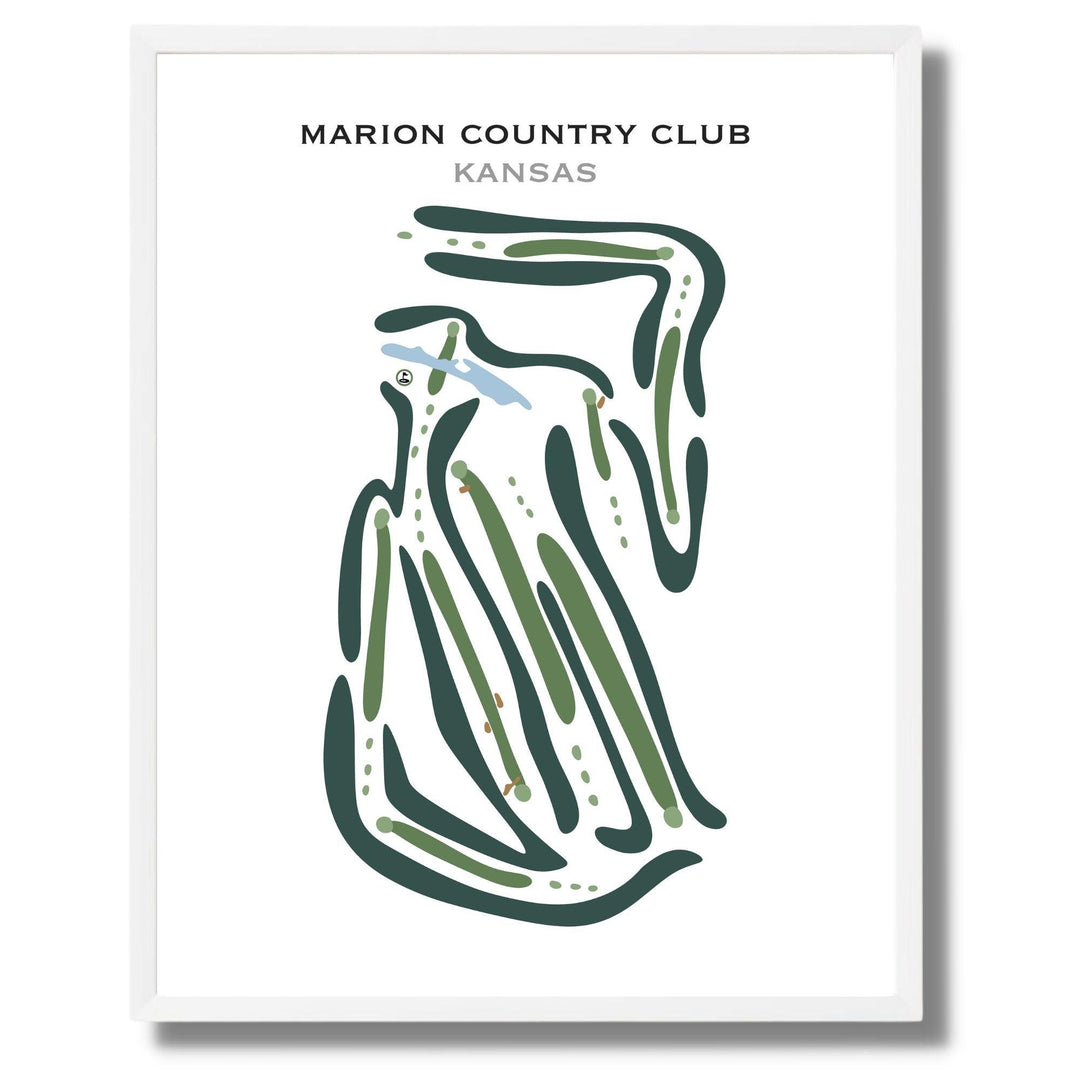 Marion Country Club, Kansas - Printed Golf Courses - Golf Course Prints