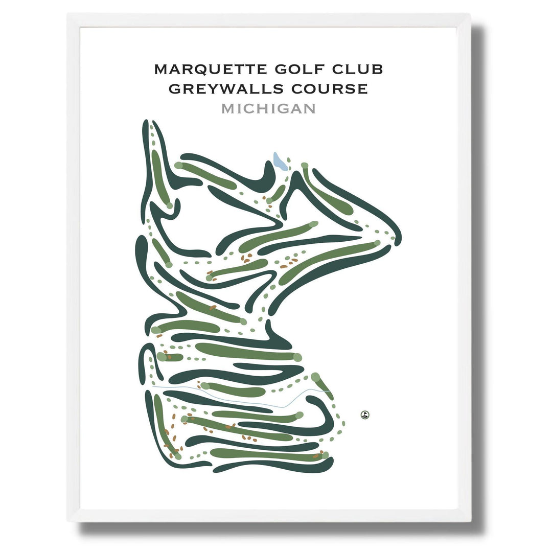 Marquette Golf Club Greywalls Course, Michigan - Printed Golf Courses - Golf Course Prints