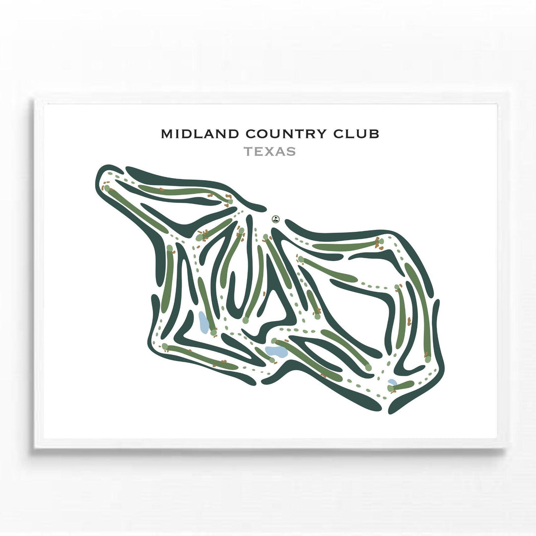 Midland Country Club, Texas - Printed Golf Courses - Golf Course Prints