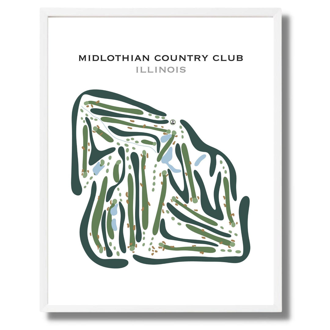 Midlothian Country Club, Illinois - Printed Golf Courses - Golf Course Prints