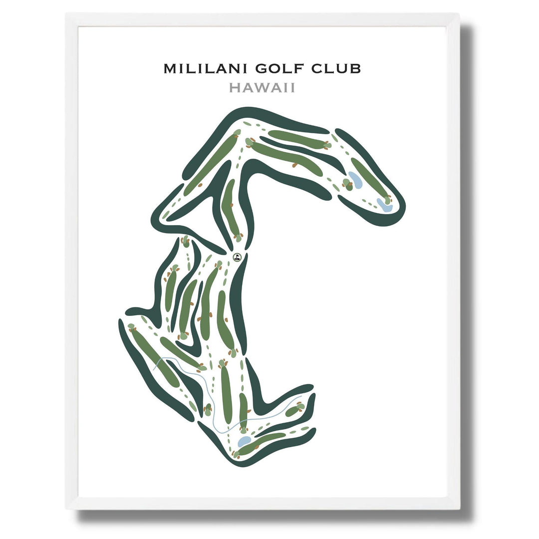 Mililani Golf Club, Oahu, Hawaii - Printed Golf Courses - Golf Course Prints