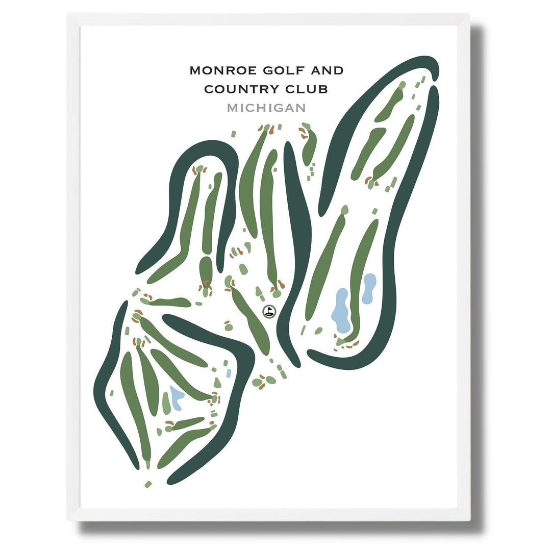 Monroe Golf and Country Club, Michigan - Printed Golf Courses - Golf Course Prints