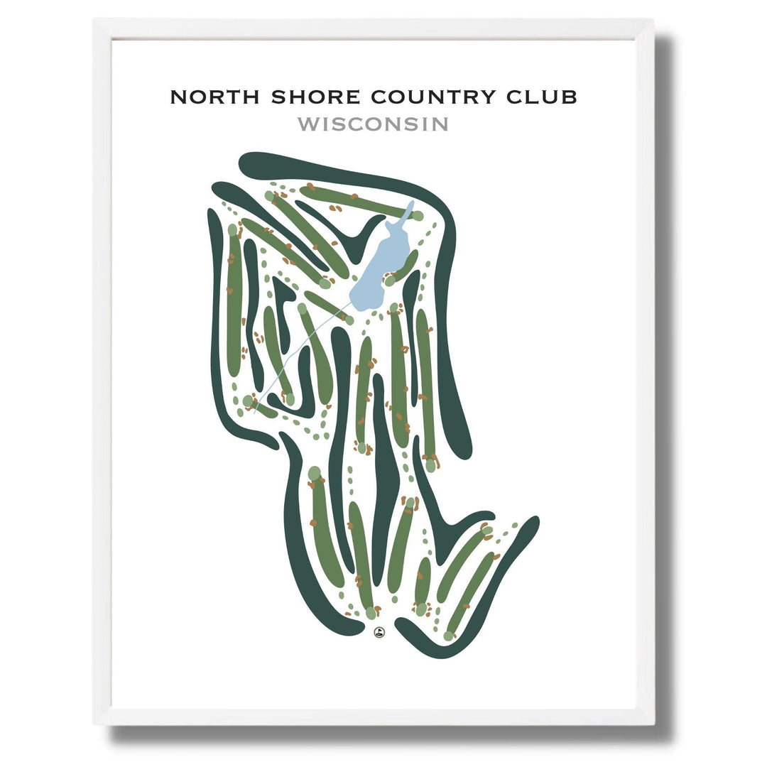 North Shore Country Club, Wisconsin - Printed Golf Courses - Golf Course Prints