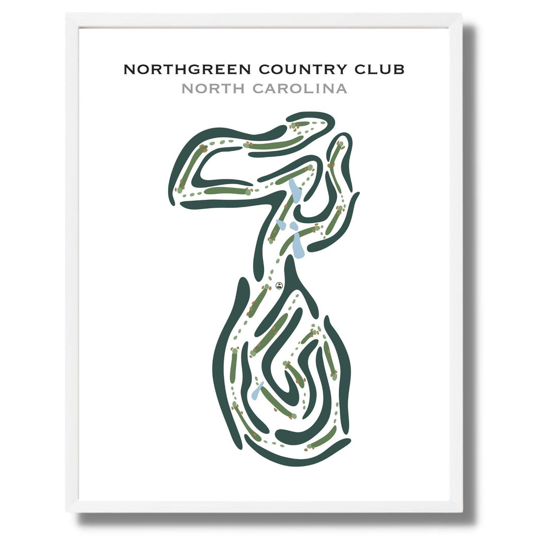 Northgreen Country Club, North Carolina - Printed Golf Courses - Golf Course Prints