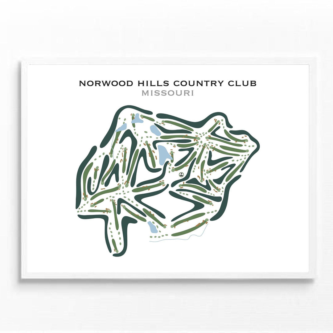 Norwood Hills Country Club, Missouri - Printed Golf Courses - Golf Course Prints
