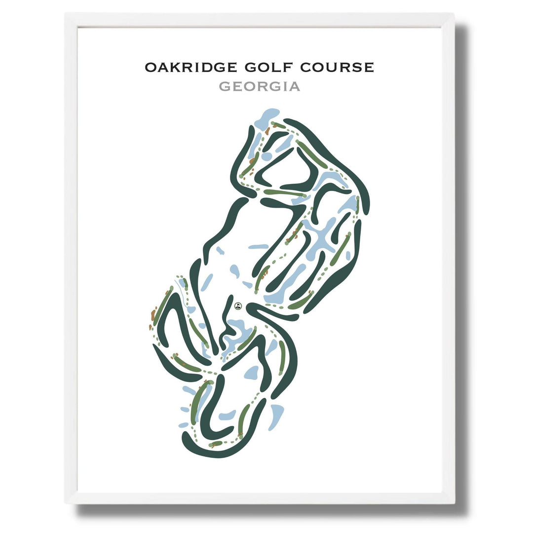 Oakridge Golf Course, Georgia - Printed Golf Courses - Golf Course Prints