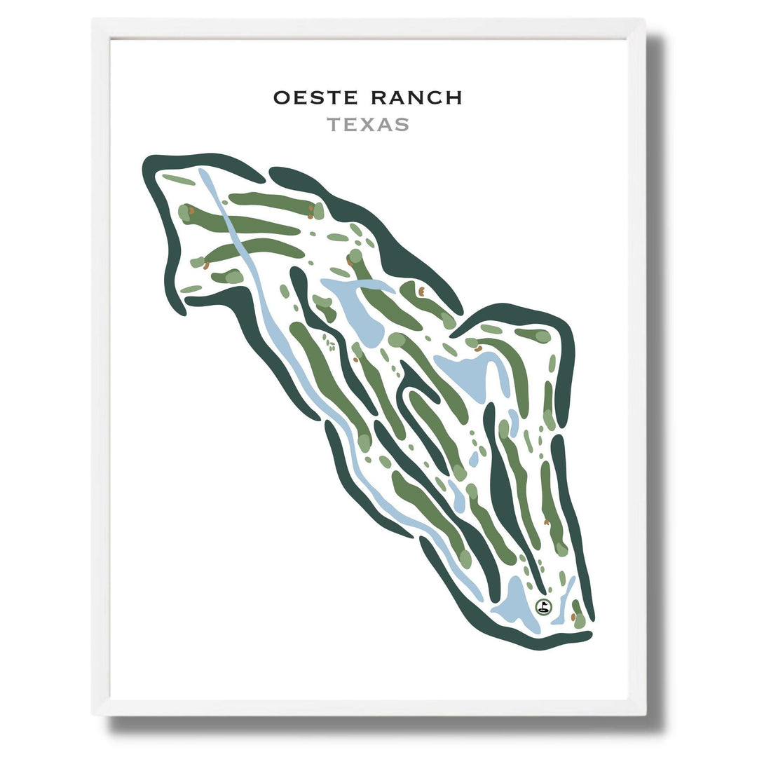 Oeste Ranch, Texas - Printed Golf Courses - Golf Course Prints