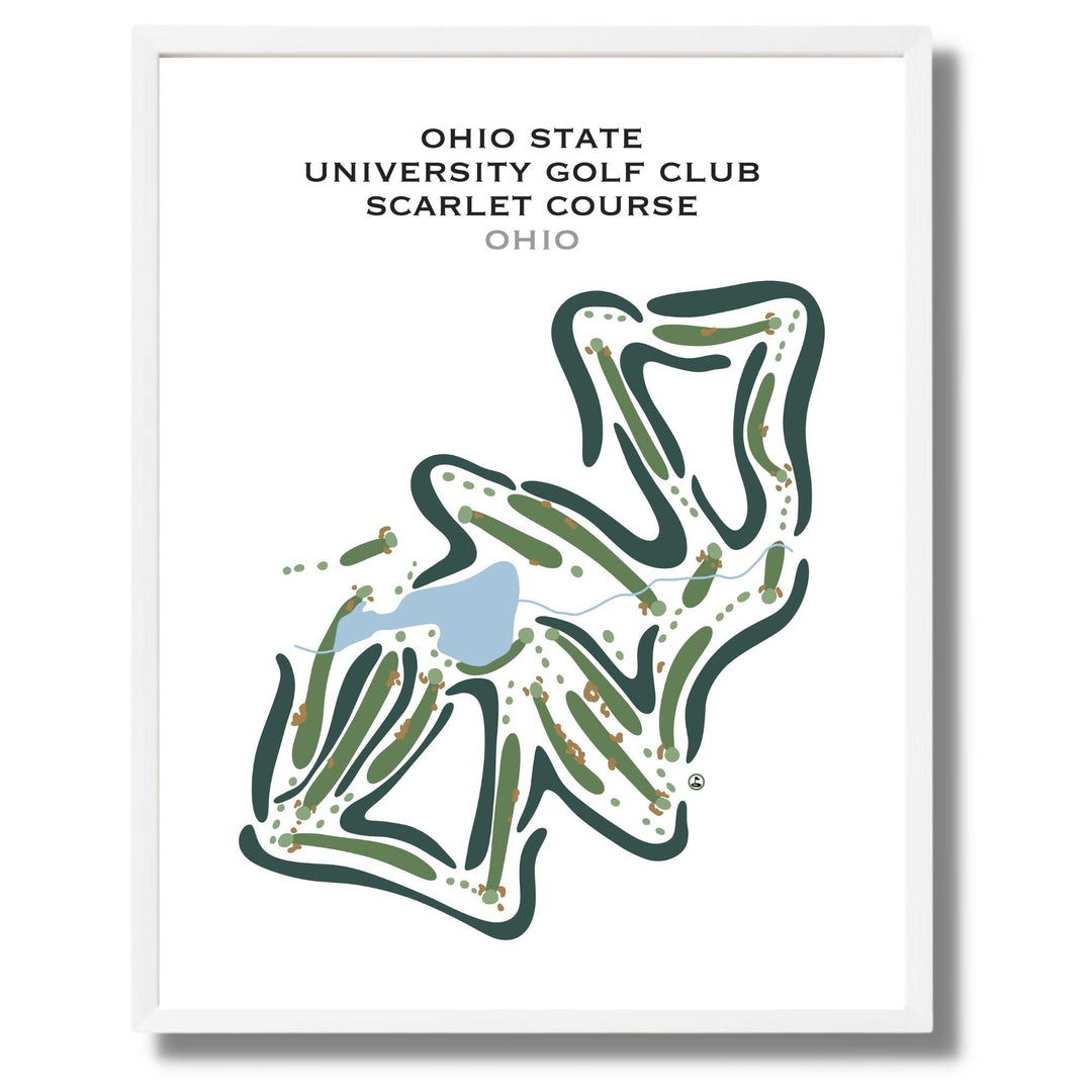 Ohio State University Golf Club Scarlet Course, Ohio - Printed Golf Courses - Golf Course Prints