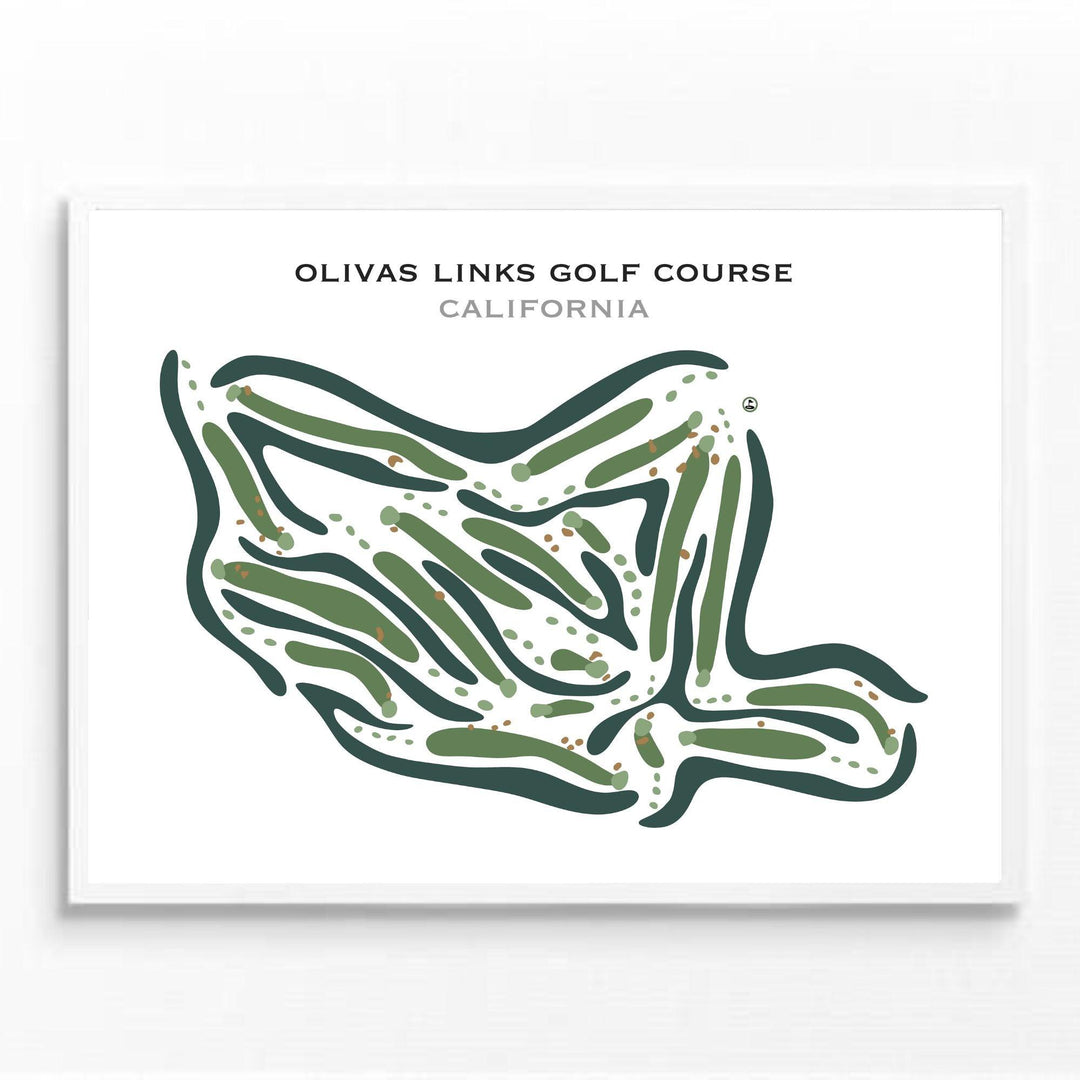 Olivas Links Golf Course, California - Printed Golf Courses - Golf Course Prints