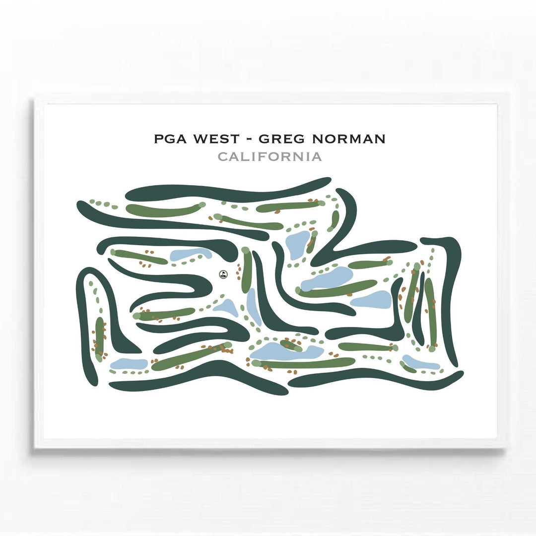 PGA West - Greg Norman, California - Printed Golf Courses - Golf Course Prints