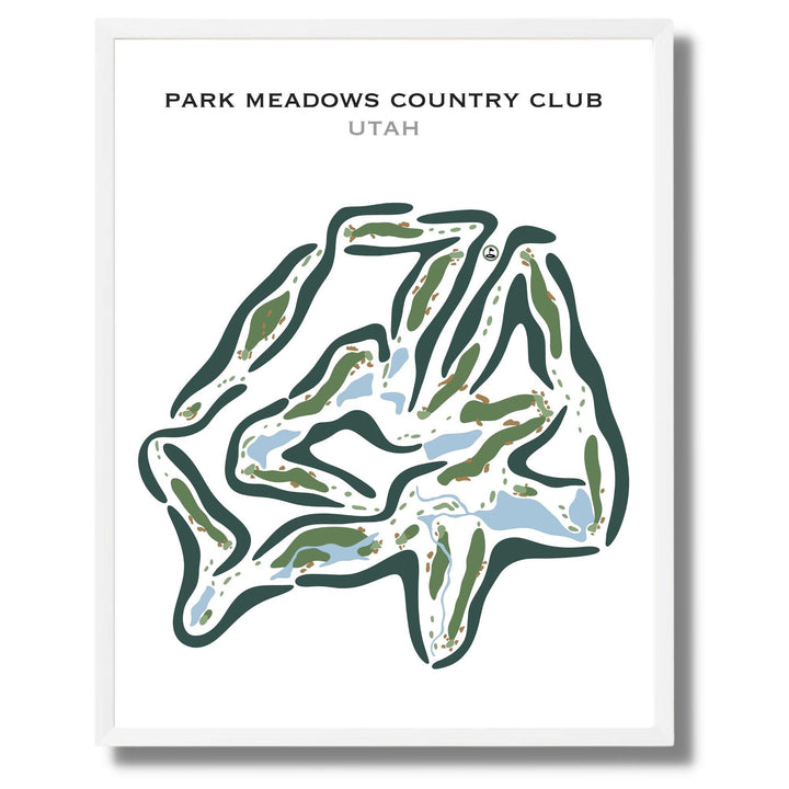 Park Meadows Country Club Golf Course Map, Utah - Printed Golf Courses - Golf Course Prints