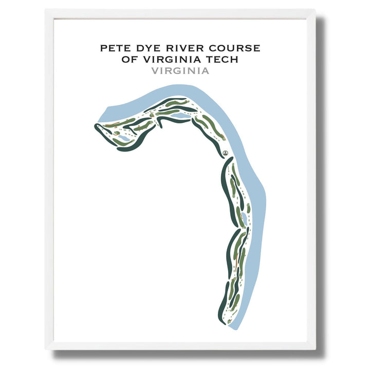 Pete Dye River Course of Virginia Tech, Virginia - Printed Golf Courses - Golf Course Prints