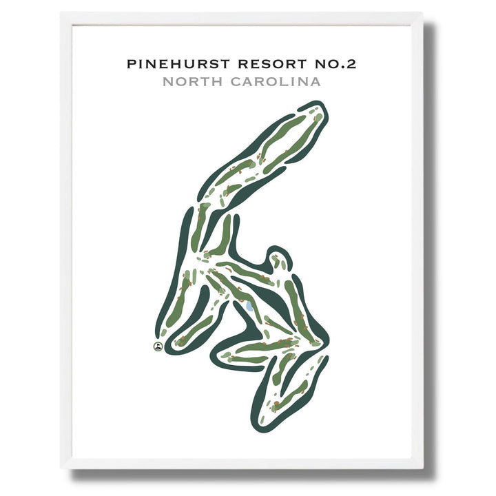 Pinehurst Resort No. 2 Country Club, North Carolina - Printed Golf Courses - Golf Course Prints