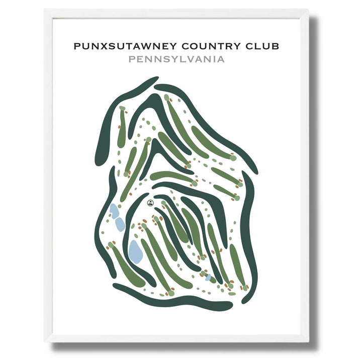 Punxsutawney Country Club, Pennsylvania - Printed Golf Course - Golf Course Prints
