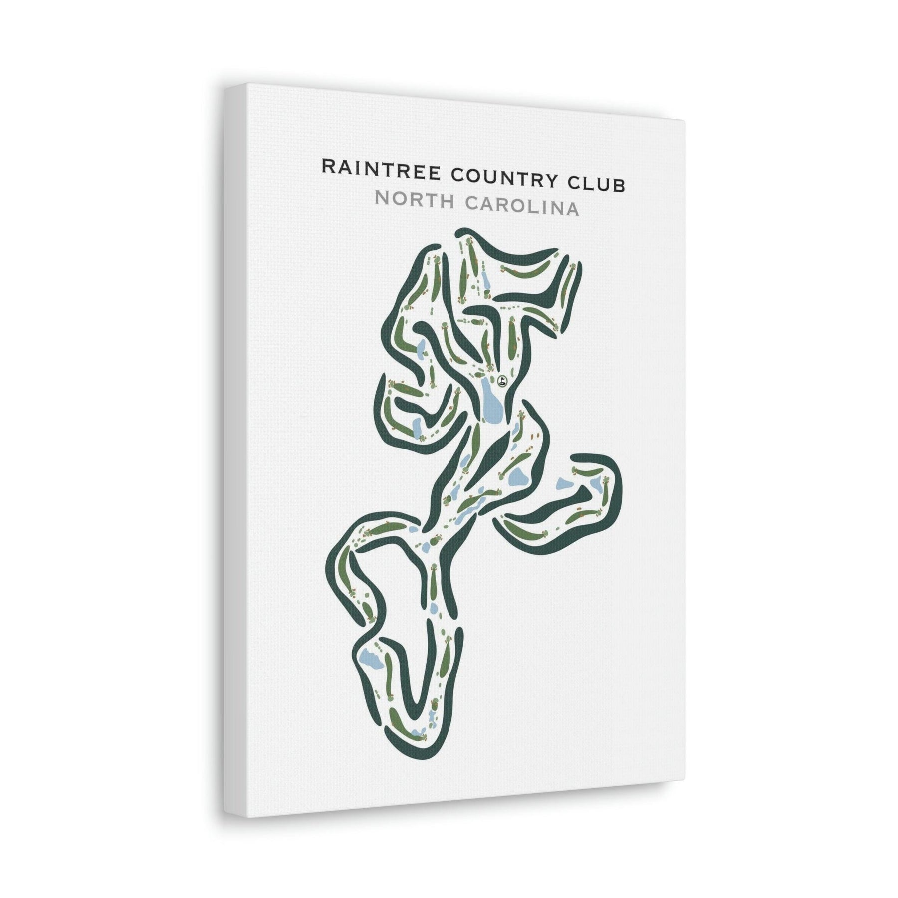 Buy the best printed golf course Raintree Country Club, North Carolina Golf Course Prints
