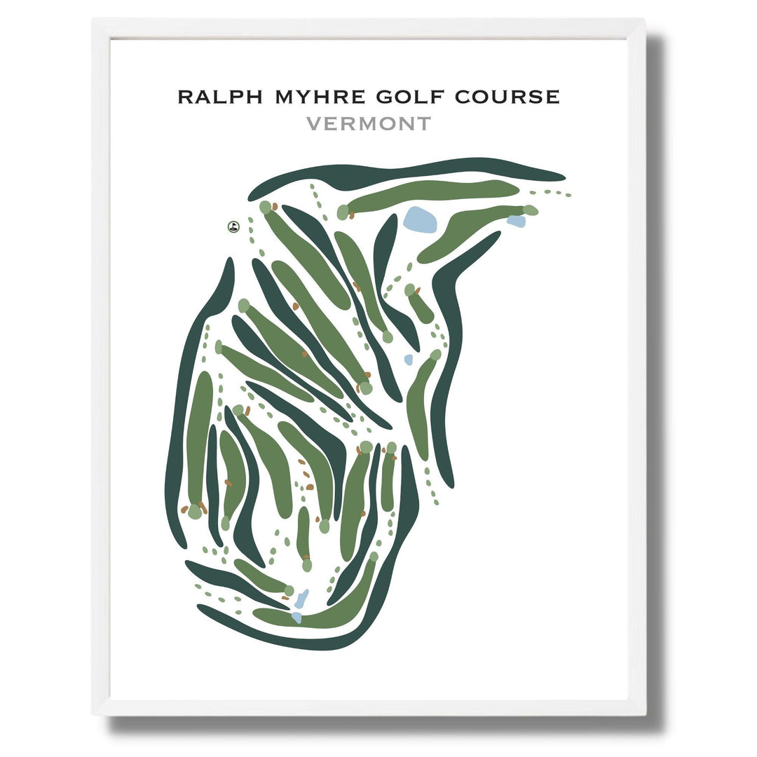 Ralph Myhre Golf Course, Vermont - Printed Golf Courses - Golf Course Prints
