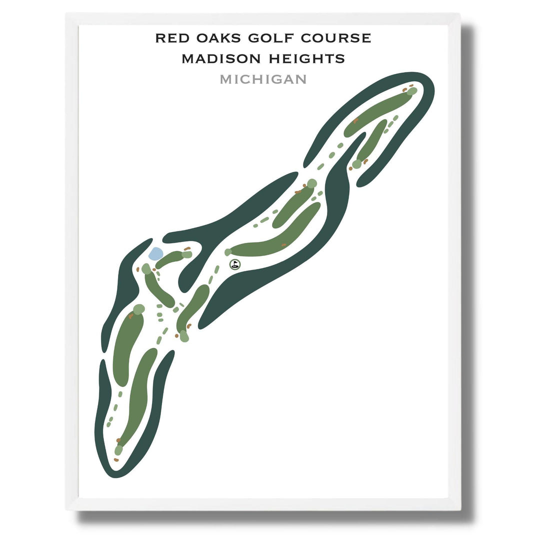 Red Oaks Waterpark, Madison Heights, Michigan - Printed Golf Courses - Golf Course Prints
