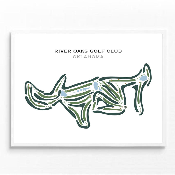 River Oaks Golf Club, Oklahoma - Printed Golf Courses - Golf Course Prints