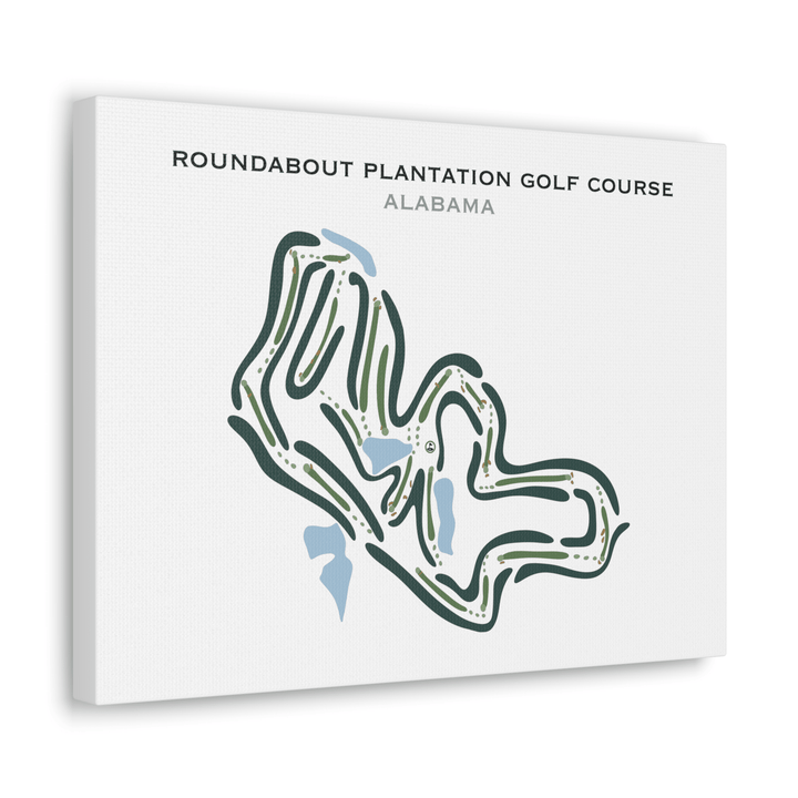 Roundabout Plantation Golf Course, Alabama - Printed Golf Courses - Golf Course Prints