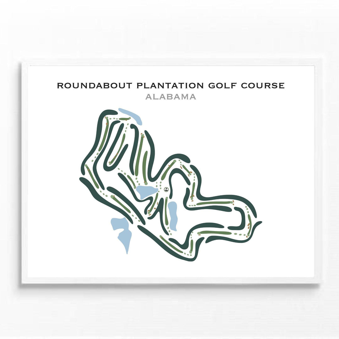 Roundabout Plantation Golf Course, Alabama - Printed Golf Courses - Golf Course Prints