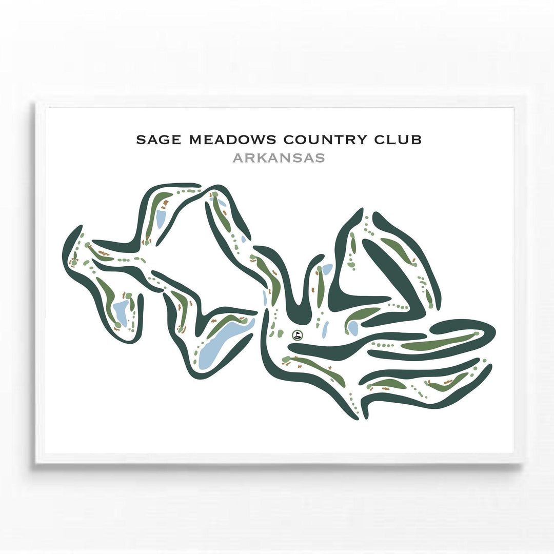 Sage Meadows Country Club, Arkansas - Printed Golf Courses - Golf Course Prints