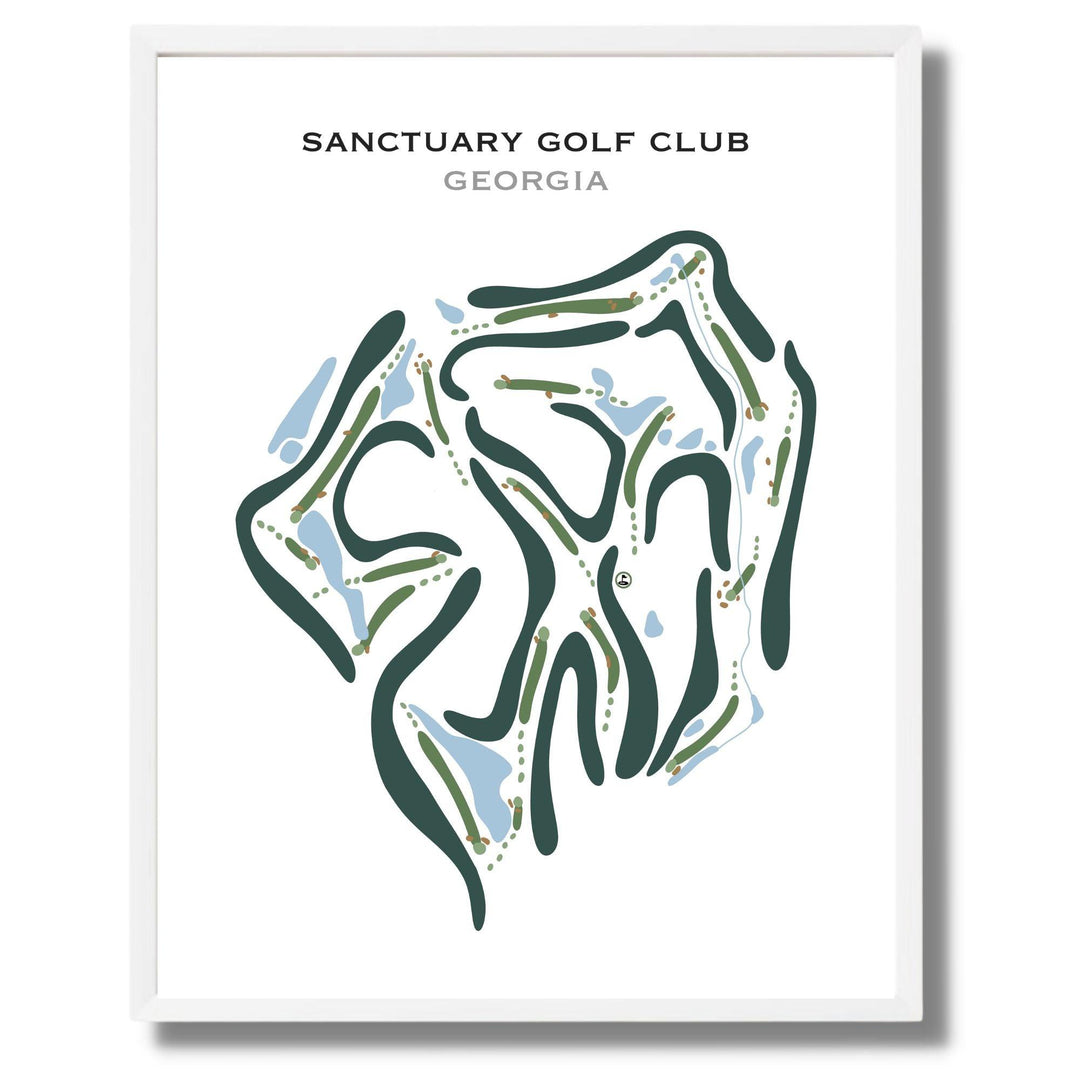 Sanctuary Golf Club, Georgia - Printed Golf Courses - Golf Course Prints