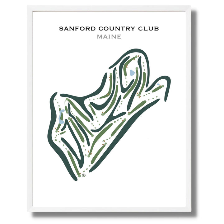 Sanford Country Club, Maine - Printed Golf Courses - Golf Course Prints
