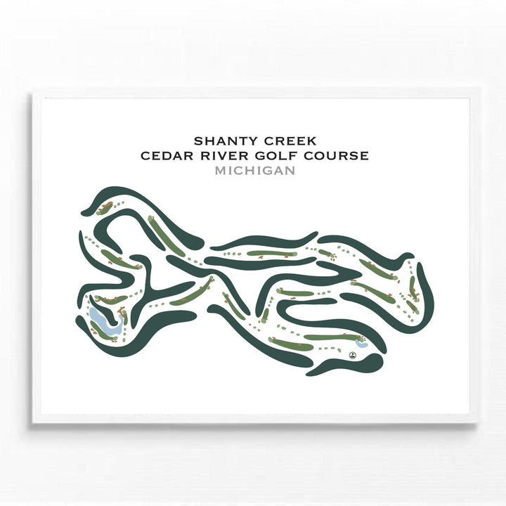 Shanty Creek Cedar River Golf Course, Michigan - Printed Golf Courses - Golf Course Prints