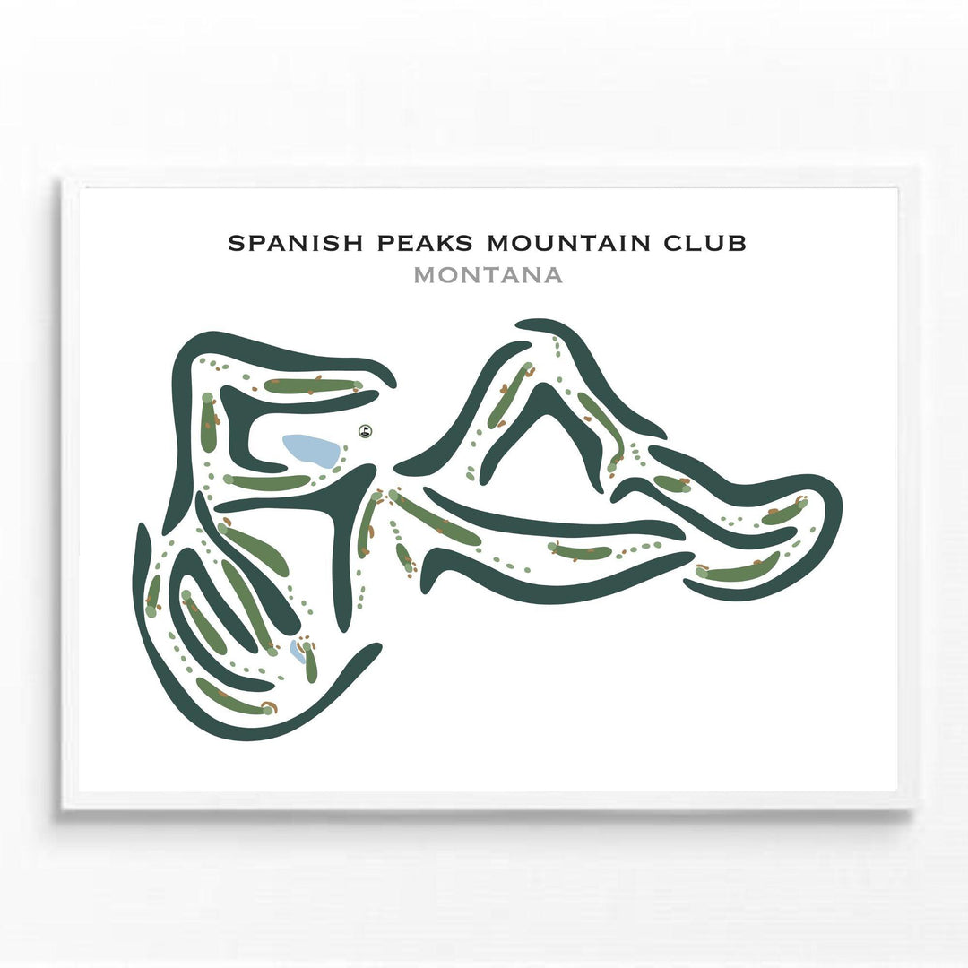 Spanish Peaks Mountain Club, Montana - Printed Golf Courses - Golf Course Prints
