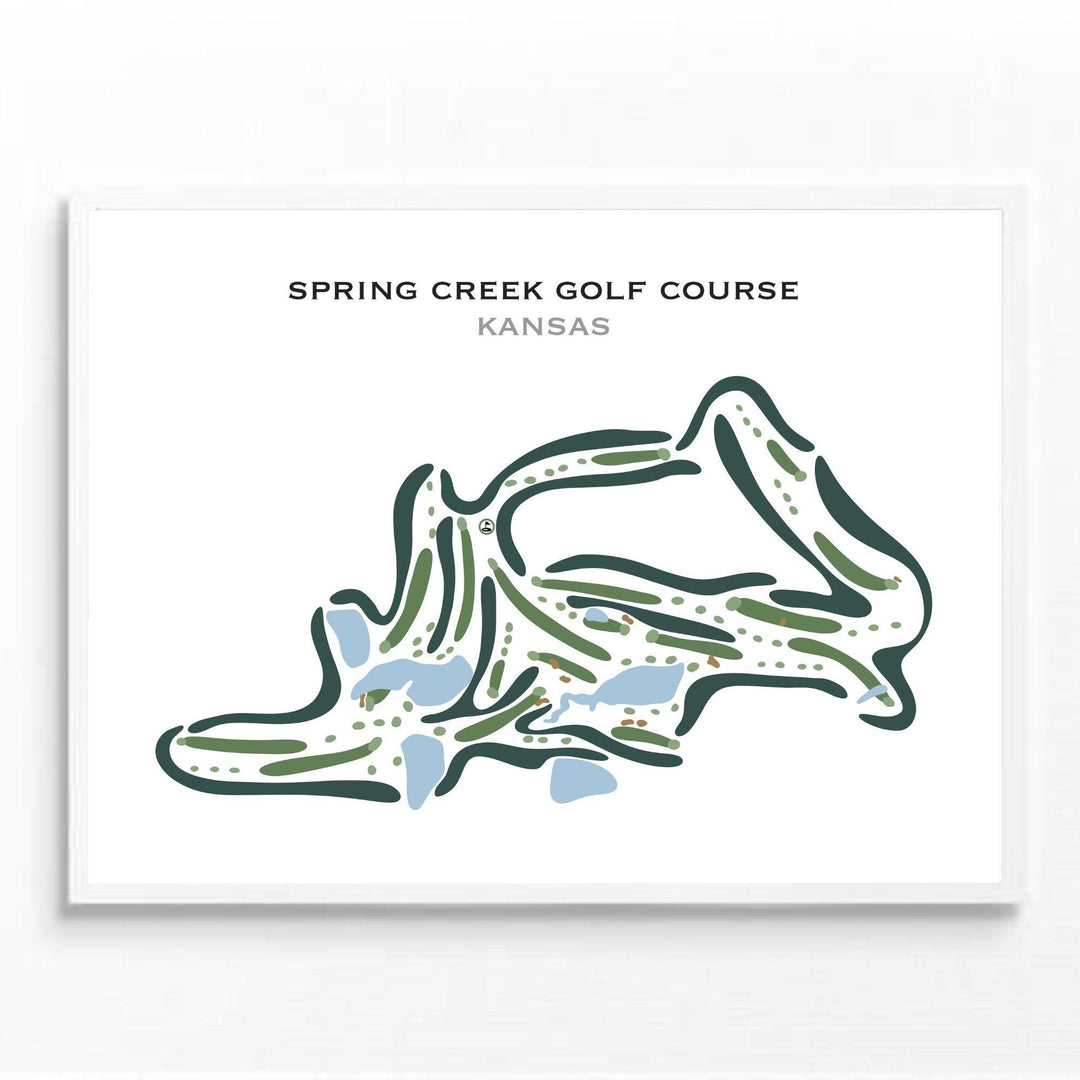 Spring Creek Golf Course, Kansas - Printed Golf Courses - Golf Course Prints