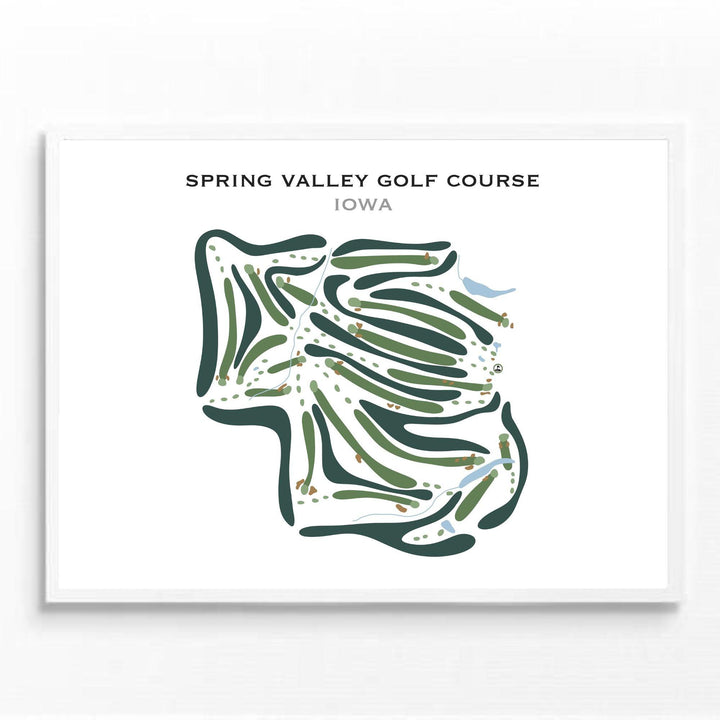 Spring Valley Golf Course, Iowa - Printed Golf Courses - Golf Course Prints