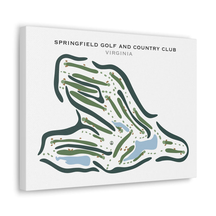 Springfield Golf & Country Club, Virginia - Printed Golf Courses - Golf Course Prints
