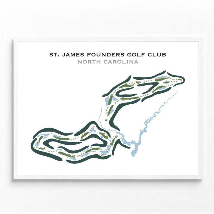 St. James Founders Golf Club, North Carolina - Printed Golf Courses - Golf Course Prints