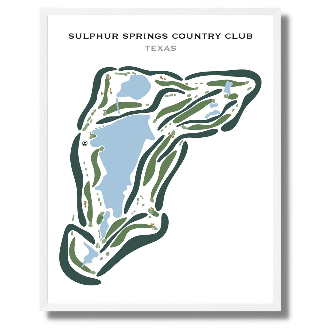 Sulphur Springs Country Club, Texas - Printed Golf Courses - Golf Course Prints