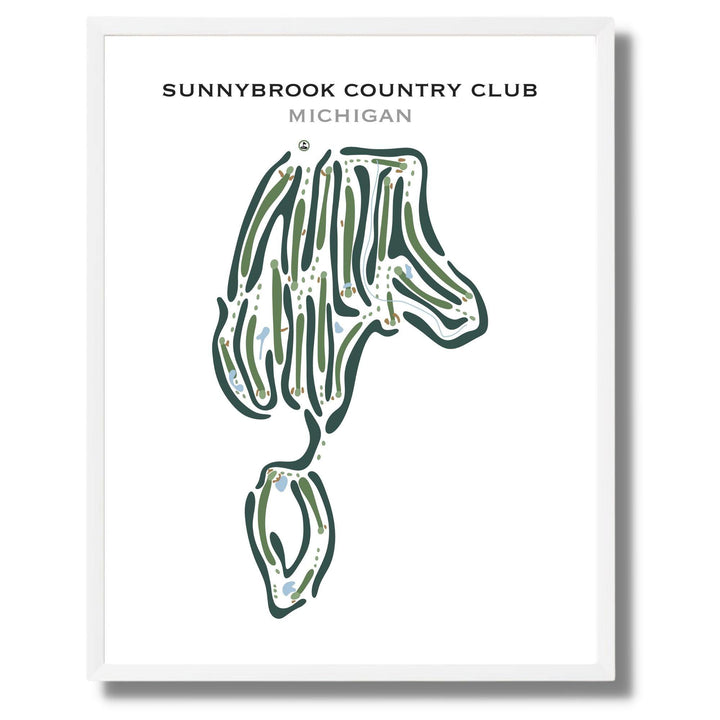 Sunnybrook Country Club, Michigan - Printed Golf Courses - Golf Course Prints