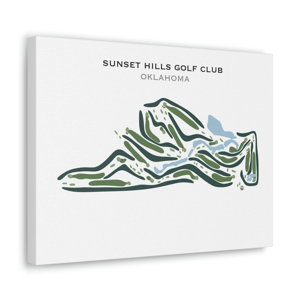 Sunset Hills Golf Club, Oklahoma - Printed Golf Courses - Golf Course Prints